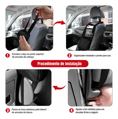 Bolsa Organizadora Lateral Banco Para Carro Porta Objetos - imagem 3