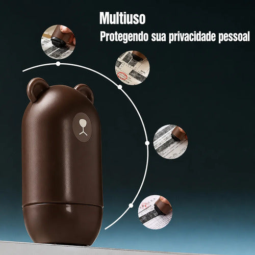 Carimbo Rolo Privacidade Dados Pessoais Confidenciais Preto Marrom - imagem 8