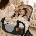 Kit Passeio Bebê Organizado Bolsa Manta Escova Pente Premium Preto - imagem 2