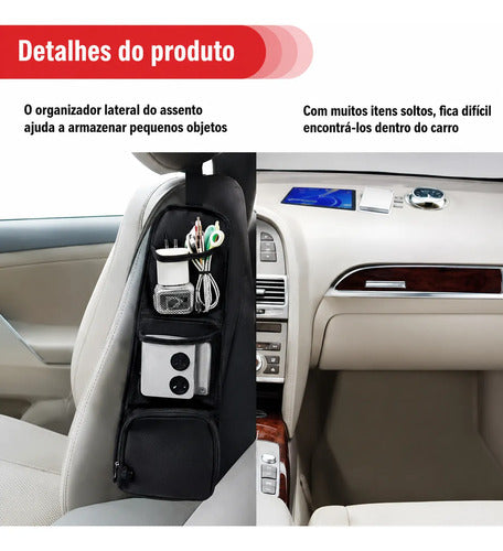 Bolsa Organizadora Lateral Banco Para Carro Porta Objetos - imagem 6