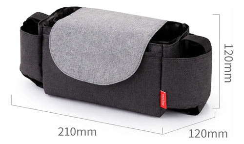 Kit Passeio Bebê Organizado Bolsa Manta Escova Pente Premium Preto - imagem 5
