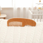 Pente Bebê Mini Madeira Natural Sustentável Anti Frizz Bolsa Bambu - imagem 3