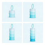 Dispensador Fórmula Porta Leite Pó Bebê Divisórias Portátil Azul-celeste - imagem 3