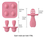 Kit Copo Tampa + Forminha Picolé Silicone Bpa Free Infantil Rosa - imagem 8