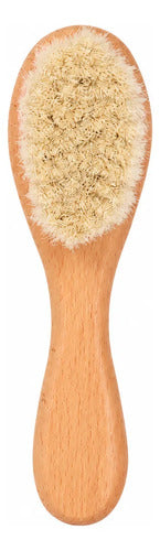 Escova Bebê Cerdas Macias Toque Suave De Madeira Natural Bambu