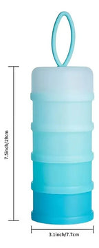 Dispensador Fórmula Porta Leite Pó Bebê Divisórias Portátil Azul-celeste - imagem 4