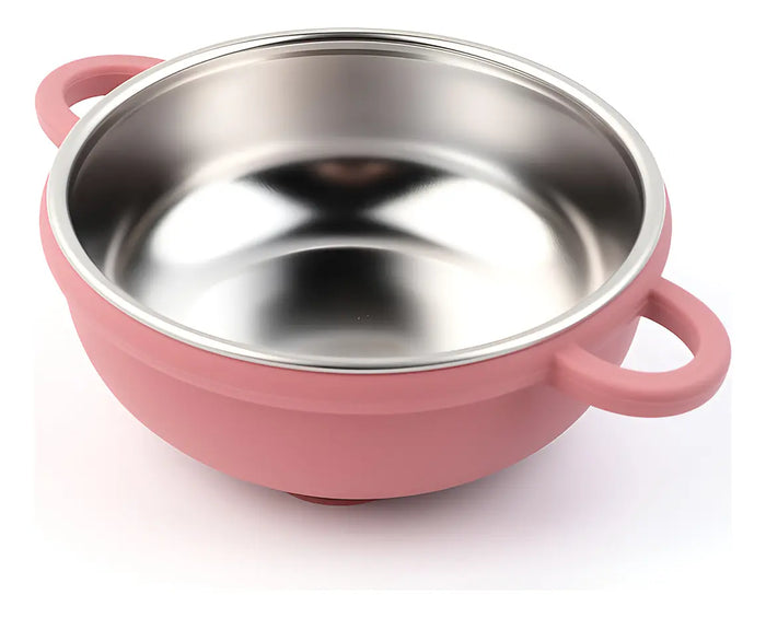 Tigela Prato Infantil Inox Ventosa Silicone Antiderrapante