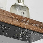 Prateleira Suspensa Multiuso Organizadora Inox Madeira 40cm