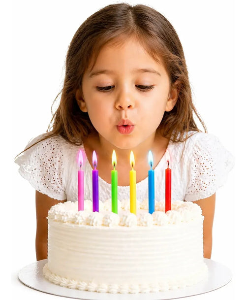 6 Velas Decorativas Chamas Coloridas Bolo Festa Infantil