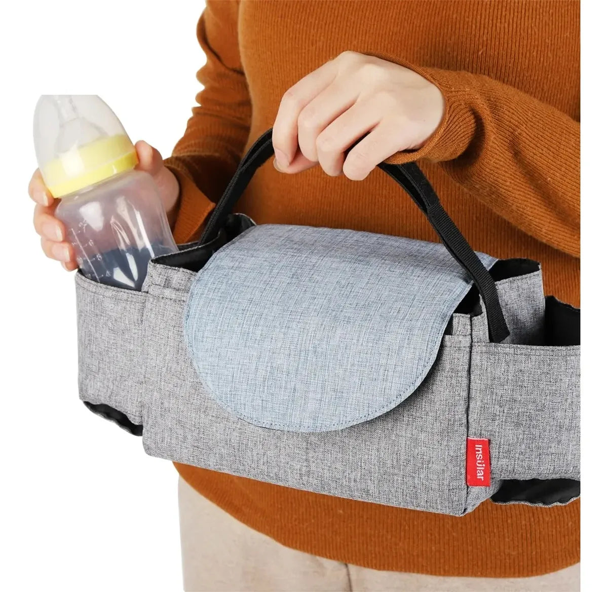 Bolsa Organizadora Carrinho Bebê Mamadeira Fralda Premium