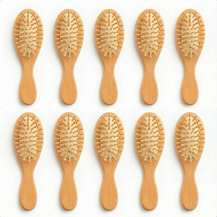 Kit 10 Mini Escovinha Cabelo Antifrizz Bolsa Viagem Brinde
