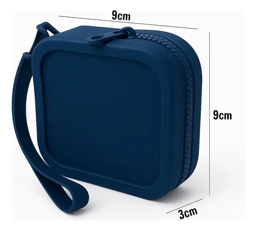 Mini Bolsa Organizadora Silicone Zíper Impermeável Praia