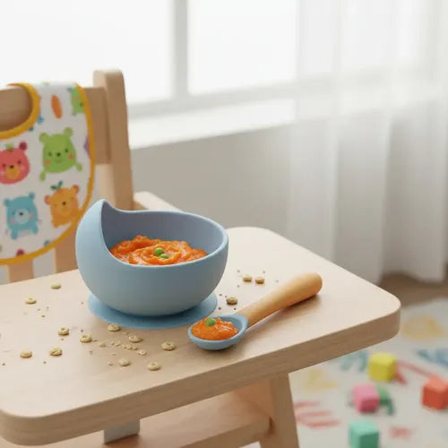 Tigela Prato Bebê Silicone Ventosa Antiderrapante Livre Bpa