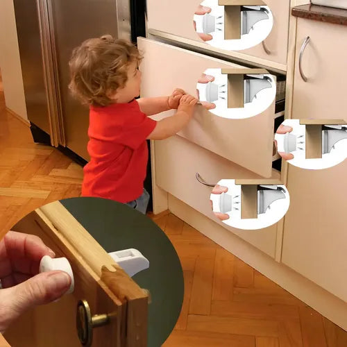 Kit 16 Un. Trava Magnética Segurança Infantil Armário Gaveta