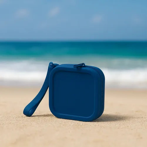 Mini Bolsa Organizadora Silicone Zíper Impermeável Praia