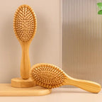 Escova Cabelo Raquete Bambu Anti Frizz Antiestática