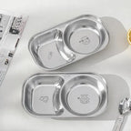 Prato Papinha Bebê Inox 304 Duplo Blw Infantil Livre Bpa