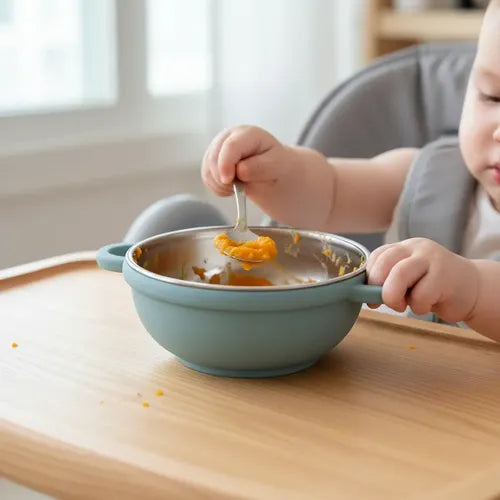 Tigela Infantil Inox Bowl Com Ventosa Antiderrapante
