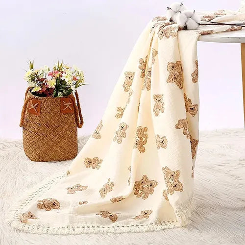 Manta Bebê Musselina 100% Algodão Natural Coberta Swaddle