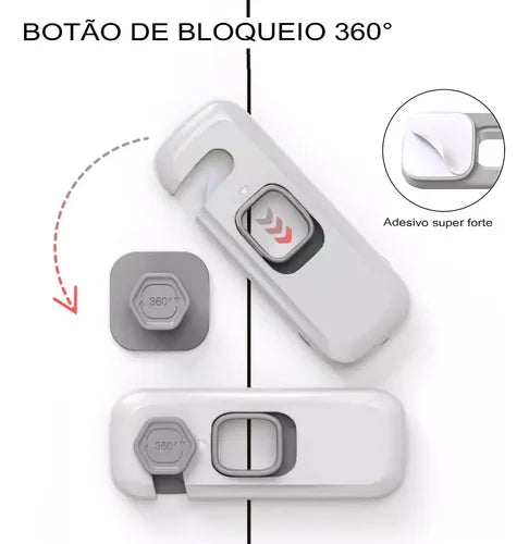 Trava De Segurança Geladeira Protege Crianças Armários