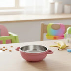 Tigela Prato Infantil Inox Ventosa Silicone Antiderrapante