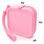 Mini Bolsa Silicone Impermeável Zíper Porta Objetos Praia