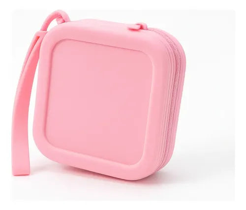 Mini Bolsa Silicone Impermeável Zíper Porta Objetos Praia