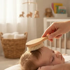 Kit Cabelo Bebê Bambu Cerdas Naturais 3 Peças
