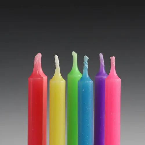 6 Velas Decorativas Chamas Coloridas Bolo Festa Infantil