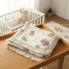 Manta Bebê Musselina 100% Algodão Natural Coberta Swaddle