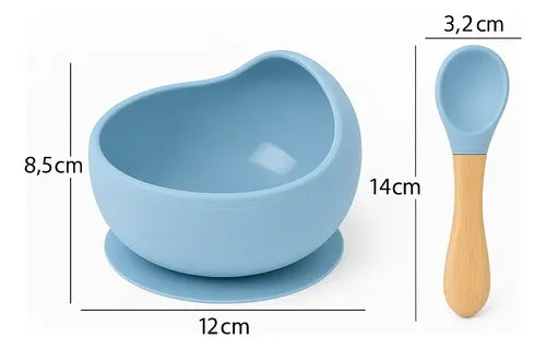 Tigela Prato Bebê Silicone Ventosa Antiderrapante Livre Bpa