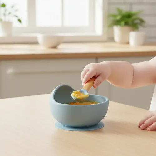 Tigela Prato Bebê Silicone Ventosa Antiderrapante Livre Bpa