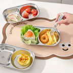 Prato Papinha Bebê Inox 304 Duplo Blw Infantil Livre Bpa