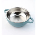 Kit Infantil Tigela Inox + Forminha Picolé Silicone Bpa Free
