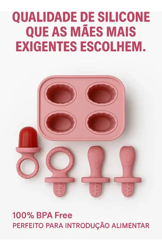 Forminha Forma Picolé Sorvete Peitolé Bebê Minizen