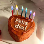 6 Velas Decorativas Chamas Coloridas Bolo Festa Infantil