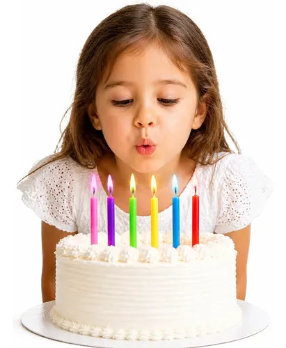 6 Velas Decorativas Chamas Coloridas Bolo Festa Infantil
