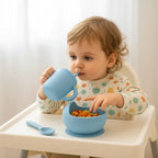 Tigela Prato Bebê Silicone Ventosa Antiderrapante Livre Bpa