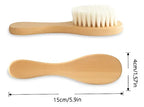 Kit Cabelo Bebê Bambu Cerdas Naturais 3 Peças
