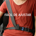 Kit 2 Ajustes Adaptador Cinto De Segurança Regulagem Durável Cor Preto Couro