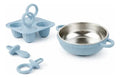 Kit Infantil Tigela Inox + Forminha Picolé Silicone Bpa Free