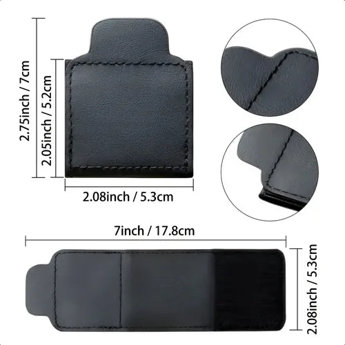 Kit 2 Ajustes Adaptador Cinto De Segurança Regulagem Durável Cor Preto Couro