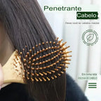 Kit 2 Escova Cabelo Bambu Anti Frizz Antiestático Ecológica
