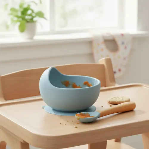 Tigela Prato Bebê Silicone Ventosa Antiderrapante Livre Bpa