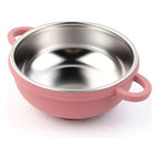 Tigela Prato Infantil Inox Ventosa Silicone Antiderrapante