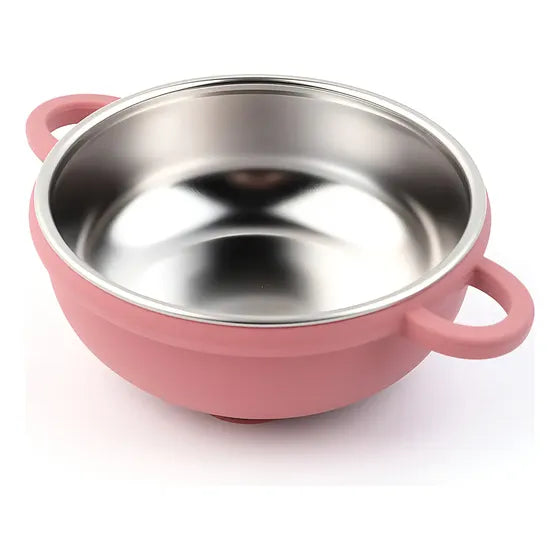 Tigela Prato Infantil Inox Ventosa Silicone Antiderrapante