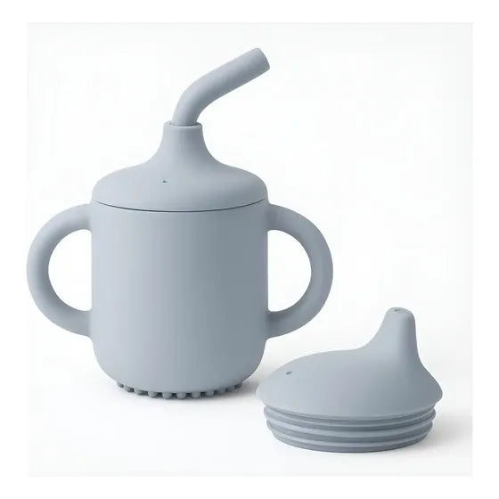 Copo Silicone Infantil Treinamento Livre De Bpa Canudo Tampa