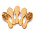 Kit 5 Mini Escovas De Bambu Anti Frizz Bolsa Brinde Minizen