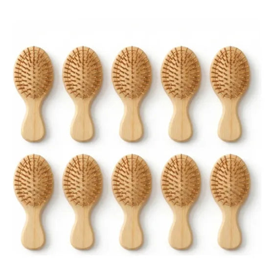 Kit 10 Mini Escova Cabelo Antifrizz Bolsa Brinde Viagem