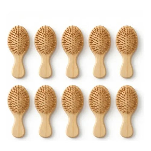 Kit 10 Mini Escova Cabelo Antifrizz Bolsa Brinde Viagem